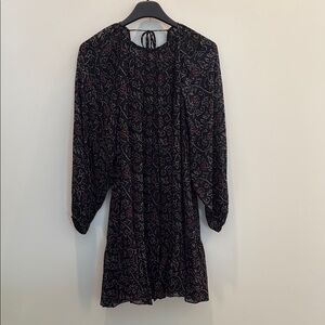 Elegant Black Patterned Dress